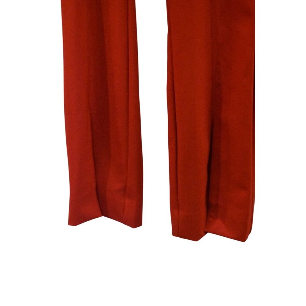 New Women's Banana Republic Red High Waist Pants Split Front Hem Size 4S - Picture 5 of 9